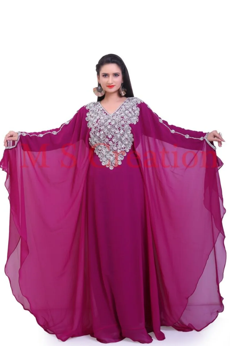 DUBAI ARABIAN MOROCCAN KAFTANS ABAYA FARASHA DRESS FANCY LONG GOWN