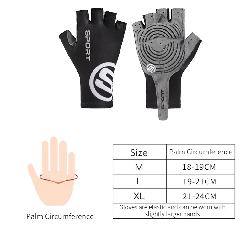 Breaking Wind Cycling Half Finger Gloves Anti-slip Bicycle Mittens Racing Road Bike Glove MTB Biciclet Guantes Ciclismo 6