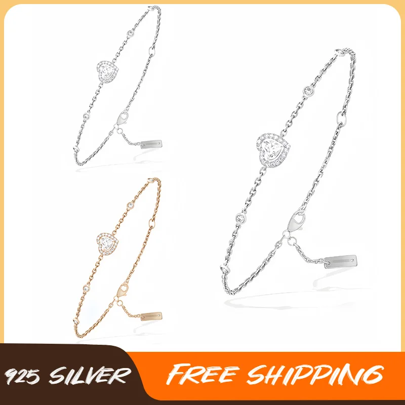 

Женский браслет из серебра 925 пробы, с подвижными бриллиантами