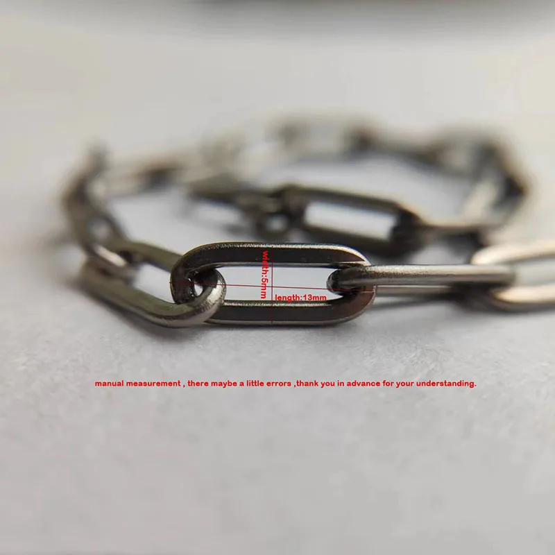 Summer 5 MM Pure Titanium Paperclip Link Chain Bracelet  Simple Jewelry Gift for Women