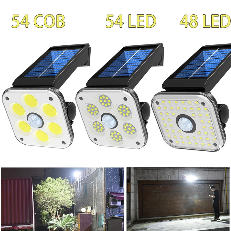 Solar Led Light Outdoor Led Wall Lamp Night Lights With Motion Sensor Power Security Greenhouse Garden Street Waterproof