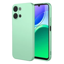 Colorful Flexible Liquid Silicone Protective Phone Case for Redmi 17 5G (Light Green)