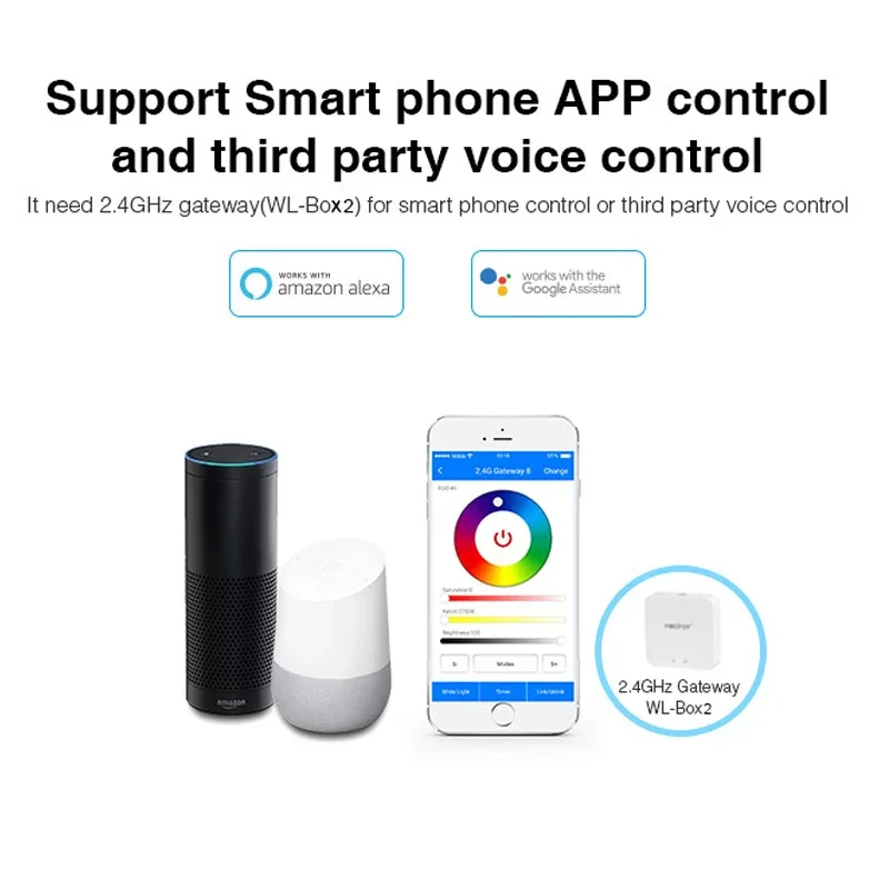 Miboxer 2.4G RF Remote control E27 GU10 MR16 E14 Dual White/RGB CCT Smart LED Light Bulb 4W 5W 6W 9W 12W Spotlight AC 110V-220V 6