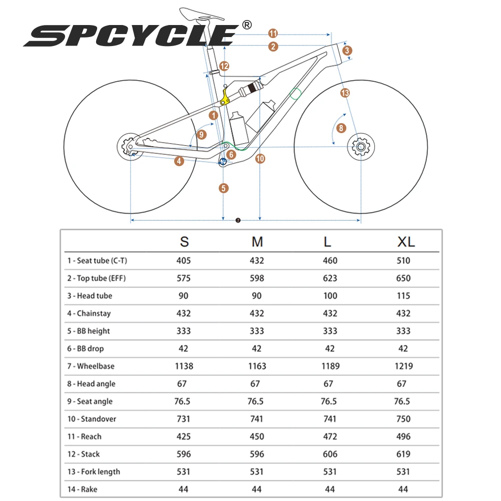 Spcycle 29er Full Suspension Carbon MTB Frame Travel 120mm UDH