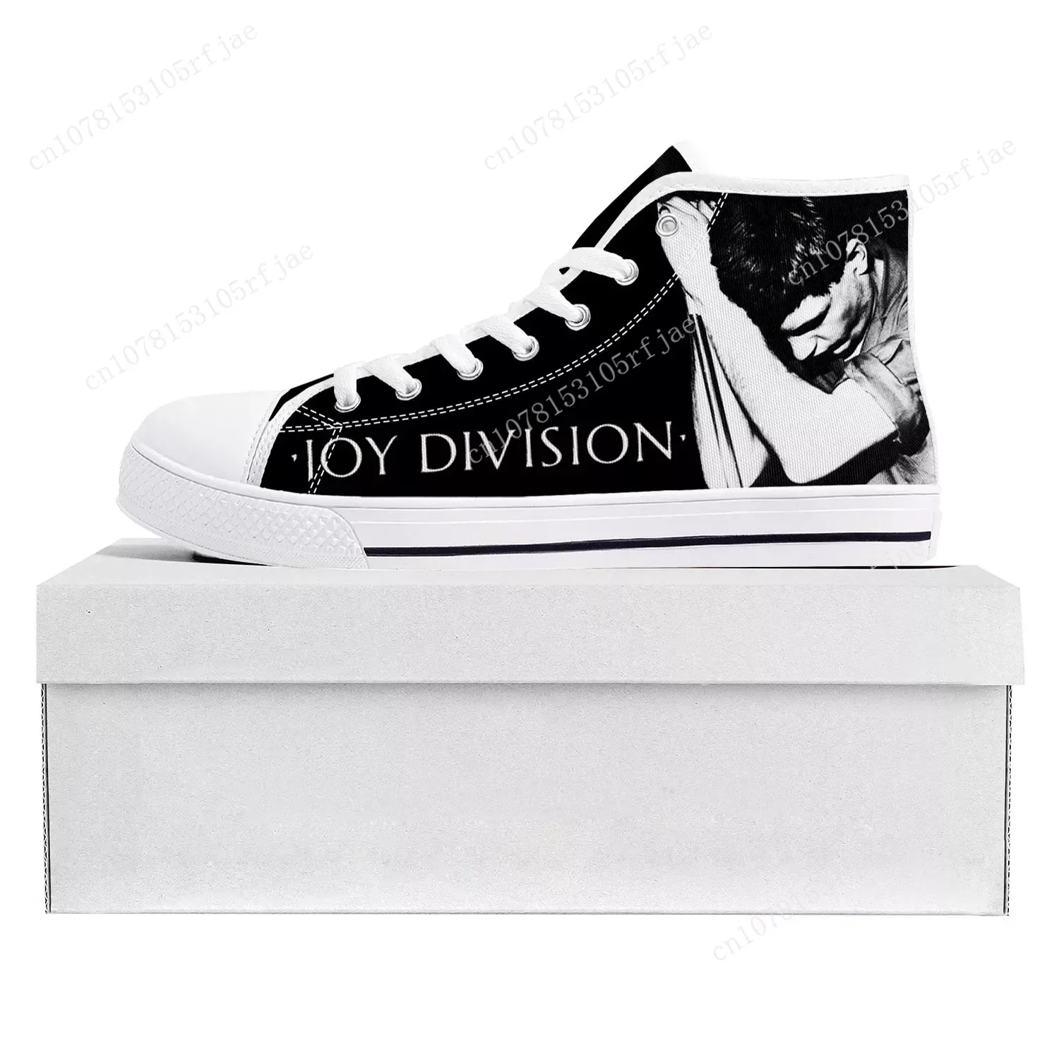 Joy Division Rock Band High Top High Quality Sneakers Mens Womens Teenager Canvas Sneaker Casual Couple Shoes Custom Shoe White