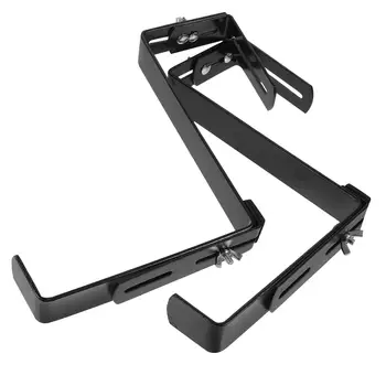 Ganci per vasi da fiori sospesi in acciaio resistente da 2 pezzi Supporto per fioriera per recinzione per balcone Gancio da parete regolabile Supporto per gancio per piante in ferro per esterni 1