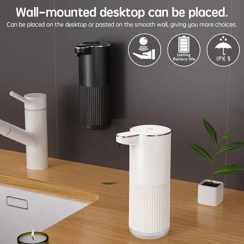 Automatic Soap Dispenser For Bathroom Accessories Automatic Liquid Soap Dispenser 360ML TYPE-C White 4 Level Foam White Color