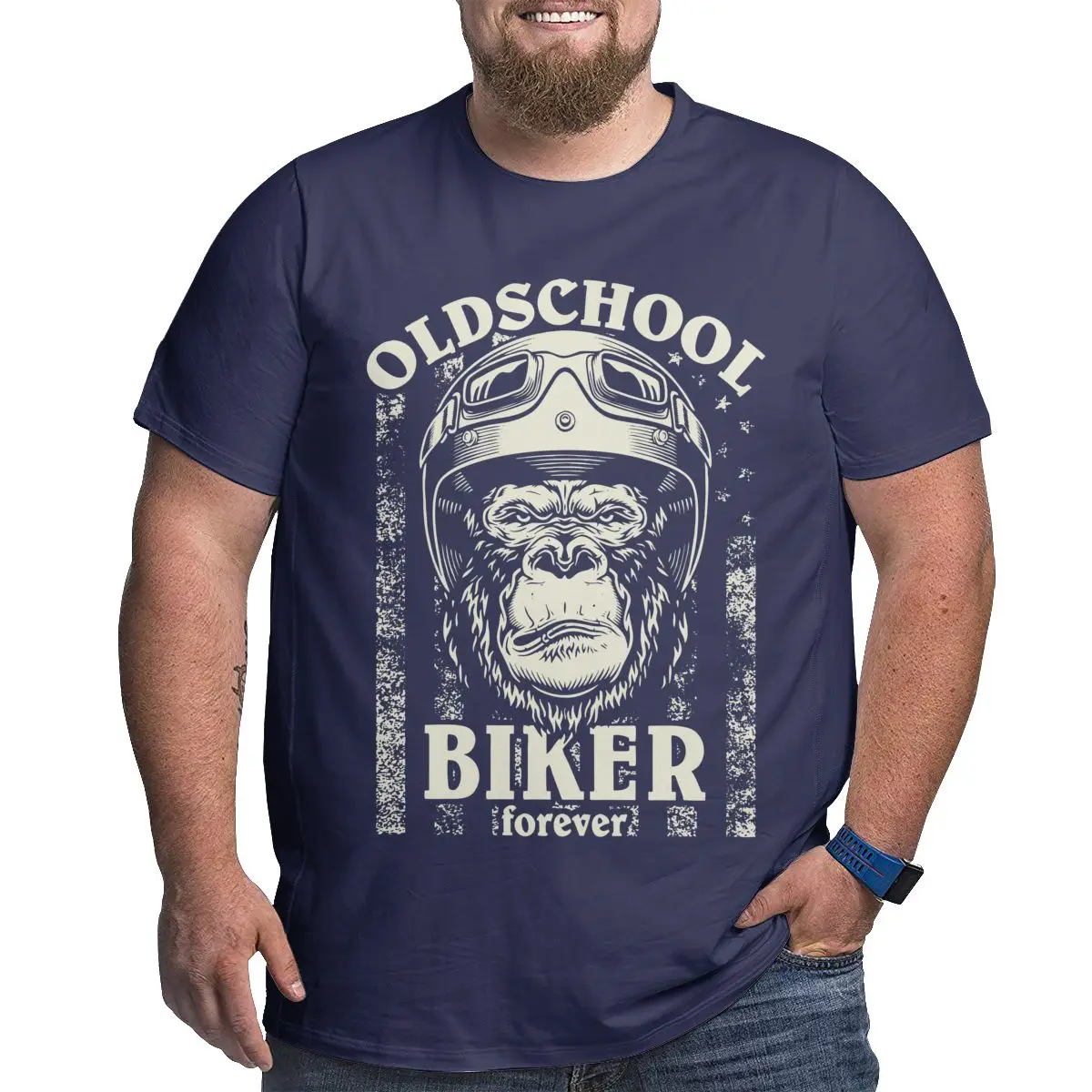 Old Biker - Maglietta da uomo con scritta Fast Built to Last