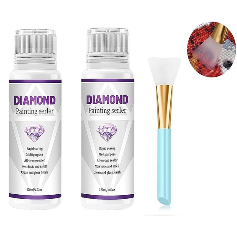 120ml Diamond Painting Sealer Glue Diamond Art Sealer Shine Effect &  Permanent Hold Diamond Painting Conserver Puzzles DIY Craft - AliExpress