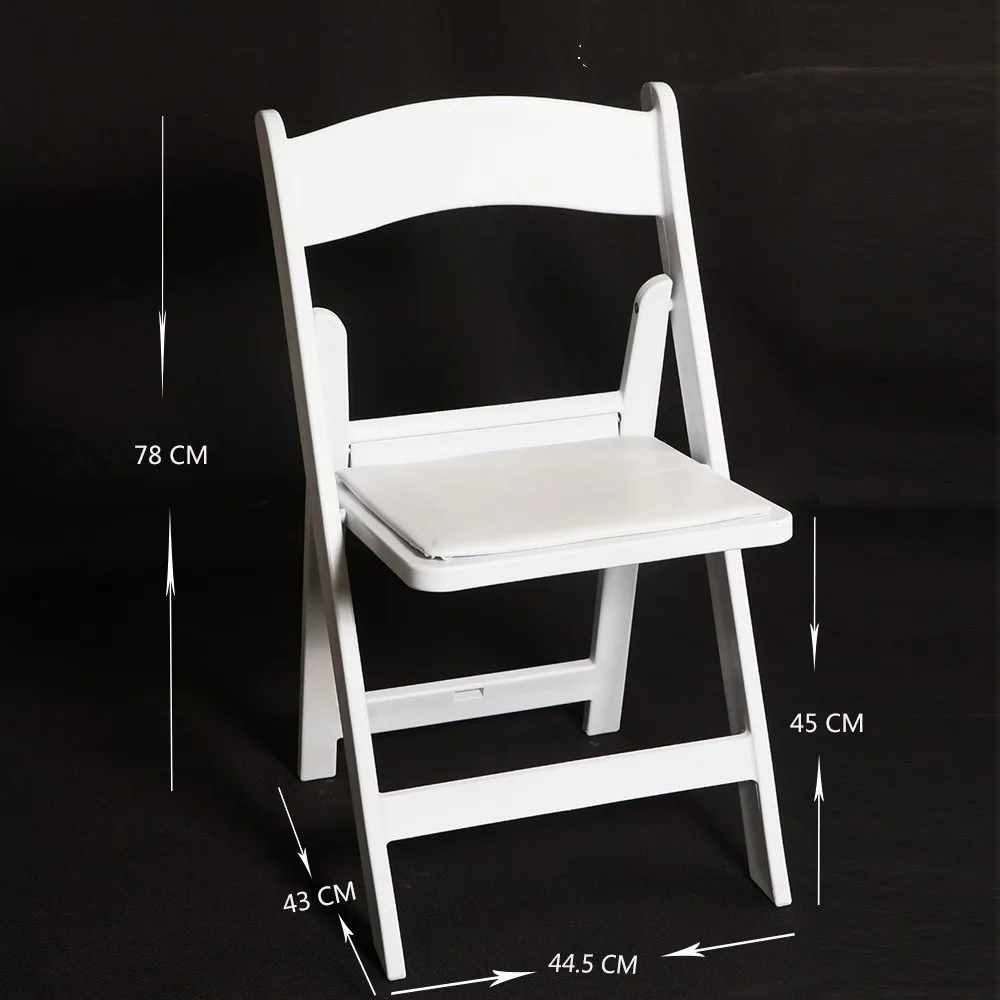 4Pcs Hercules Series Folding Chair-White Resin-4 Pack 1000LB Weight Capacity Comfortable Event Chair