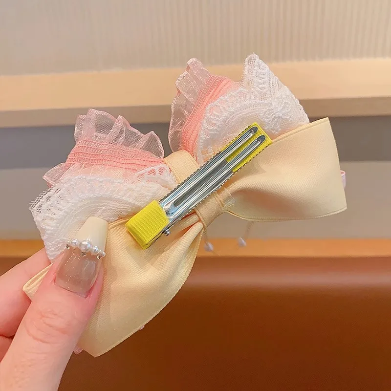 어린이 활 사랑 헤어 클립 예쁜 여자 모자를 쓰고 있죠 도파민 드레스 공주 로리타 헤어 액세서리