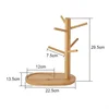 Bamboo Combination Storage Rack Cup Holder Household Drain Rack Desktop Creative Branch Hanger Wine Glass Holder 6