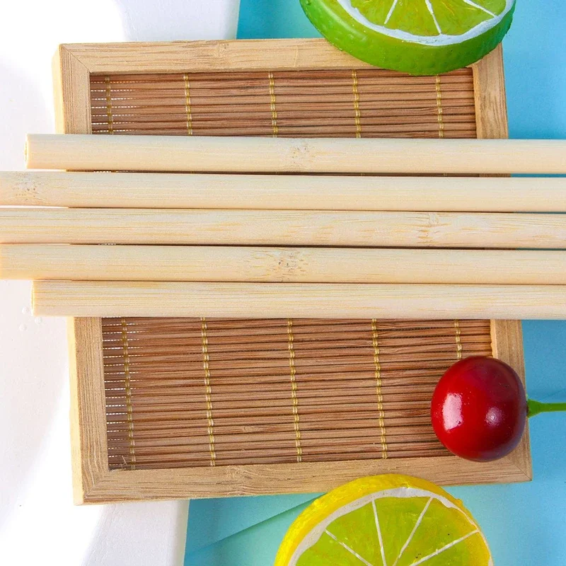 Drinking Straws 5/10pcs Reusable Bamboo for Bar Party