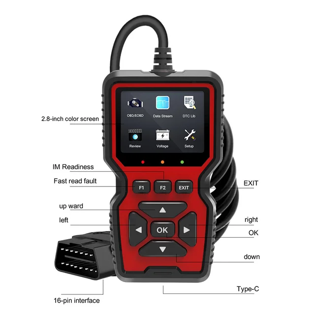 2023NEW OBD2 Scanner Car Fault Diagnosis Engine System Diagnostic Tool Lookup Code Reader Car Battery Voltage Diagnostic Tool