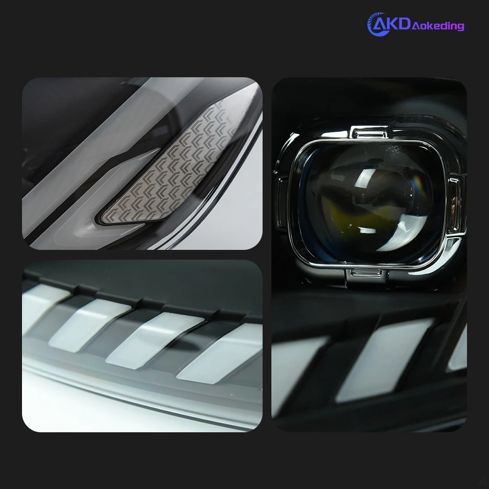 Auti q7 2006-2015 q7用akdカースタイルランプ,ヘッドライト,プロジェクターレンズ,アニメーション,自動車用アクセサリー