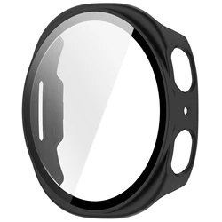 Enhanced Tempered Glass PC Case Protector for Watch Ultra 2025 (Matte Black)