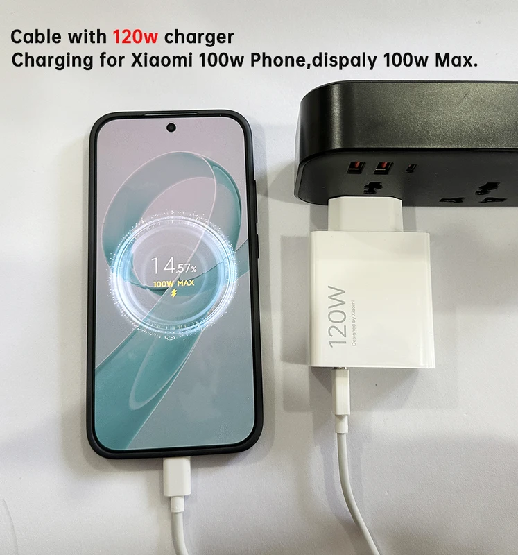 XIAOMI Usb Type C Cable 120W 100W 90W 67W 45W Turbo Fast Charger Mi 17 15 14...