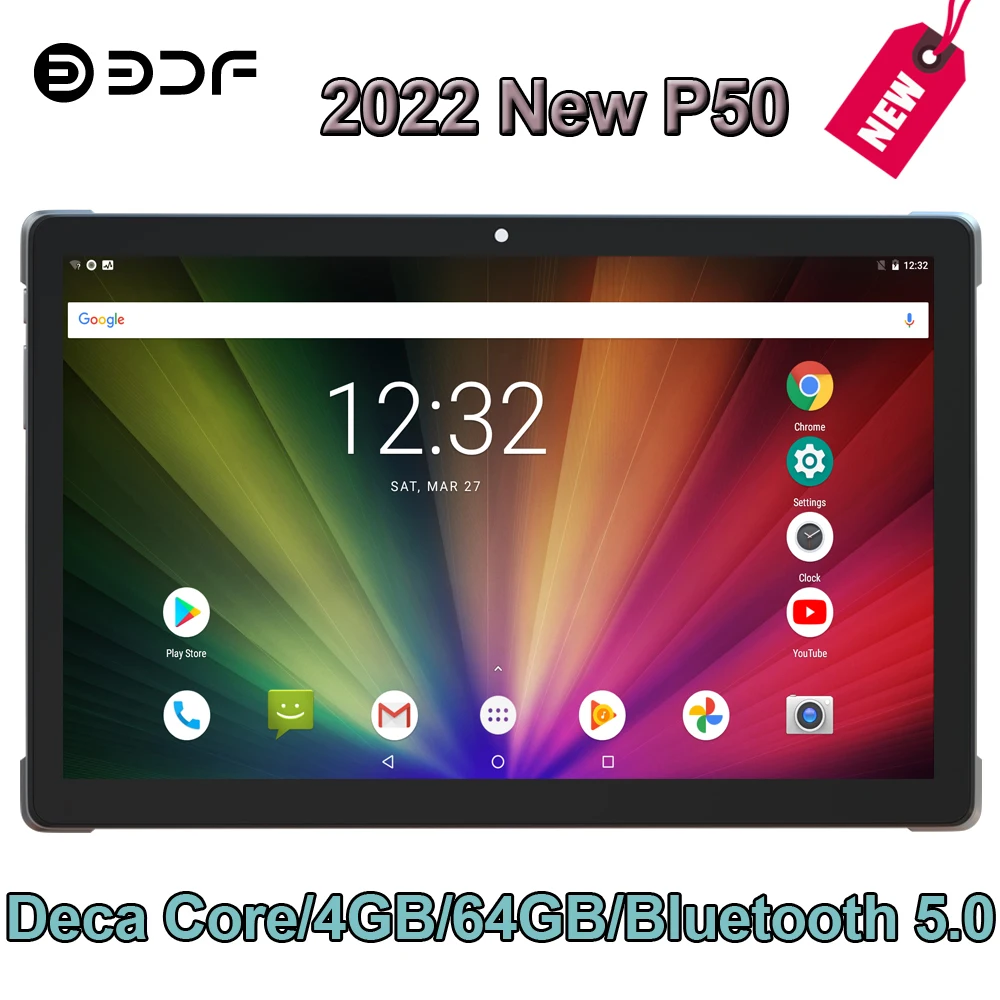 Планшет BDF экран 10 35 дюйма десять ядер 4 ГБ/64 ГБ IPS 3G/4G LTE две SIM-карты Android 8 0 Wi-Fi Bluetooth