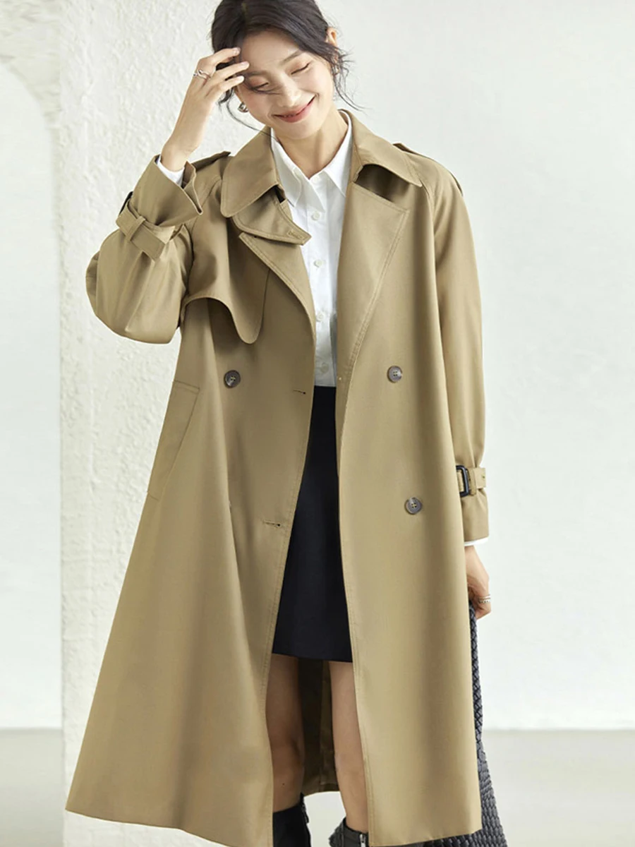 

2023 Women's Clothing Mid-Length High-Grade Trench Coat Autumn New