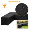 Corner Outdoor Sofa Cover Garden Rattan Corner Furniture Cover V Shape Waterproof Sofa Protect Set All-Purpose Dust Covers 5