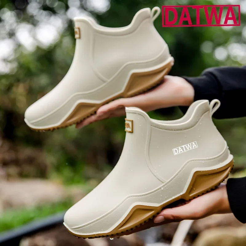 

2023 Datwa New Fishing Shoes Men's Waterproof Outdoor Rubber Shoes Durable Rain Boots Anti Slip Fishing Hiking Shoes