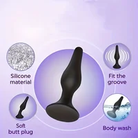 4-teiliges Silikon-Anal-Trainingsset – weicher, gewebter Stoff, perfekt für Anfänger und Fortgeschrittene Spieler, Anal-Buttplugs für Männer und Frauen 4