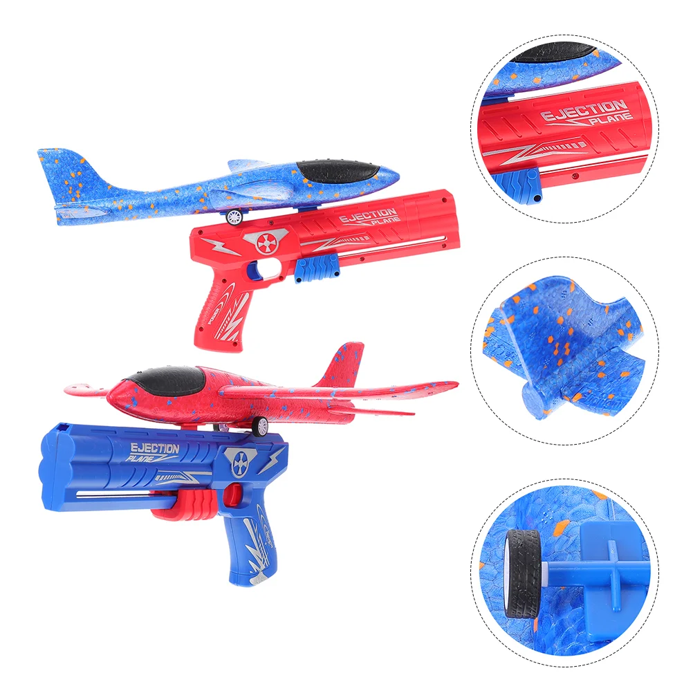 

2 Set Airplane Toy Kids Shooter Launcher for Boys Party Planes Gift Foams Toddler Gifts Outdoor Model