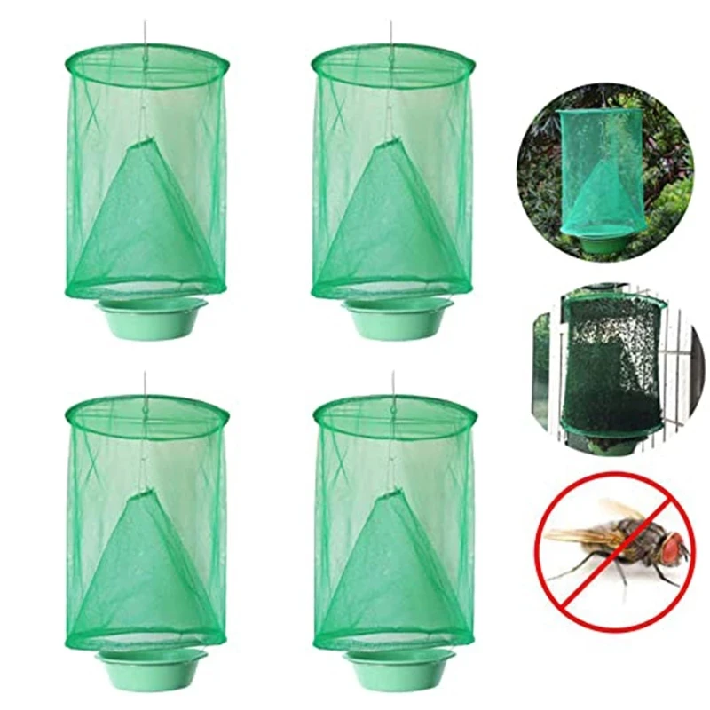 

Fly Catcher Killer Pest Control Reusable Hanging Fly Trap Flytrap Cage Net Traps Garden Hanging Flycatcher for Dropshipping