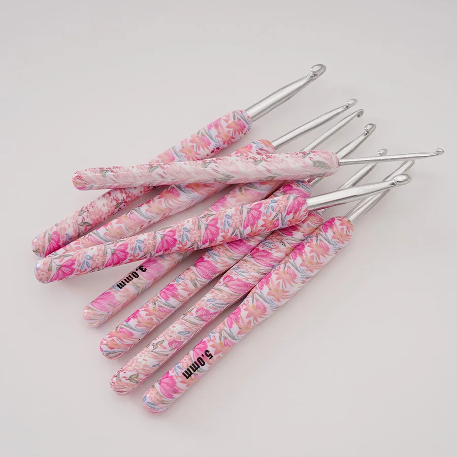 8pc Flower Crochet Hook Set - Ergonomic Plastic Knitting Needle for ...