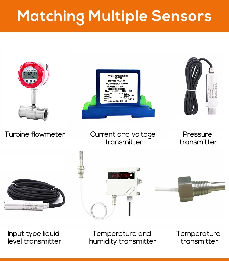 GT21R Datalogger 4 Channels PT100 K J Temperature Pressure Humidity Voltage Curr