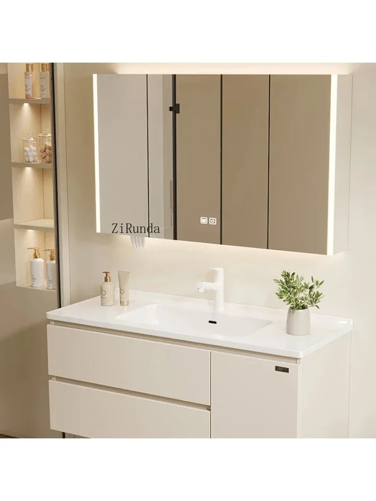 Style Bathroom Cabinets Wall-mounted Multifunction Smart Mirror Cabinets Simple Home Furniture Mueble Lavabo