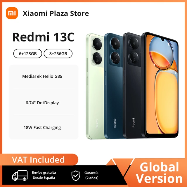 Global Version Xiaomi Redmi 13C 6GB 128GB Smartphone MTK Helio G85 Octa  Core 6.74 Smooth Display