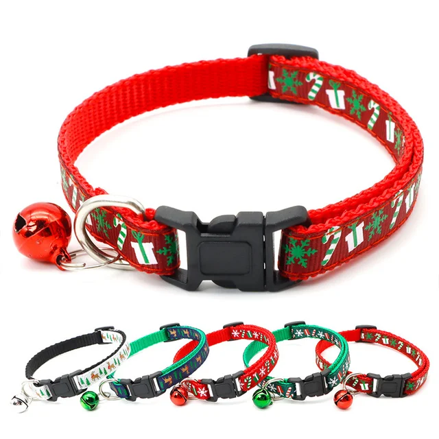 Christmas Safety Buckle Dog Collar Snowflake Tree Christmas Pet Collar Adjustable Collar Cat Collar Pet Accessories Wholesale 2