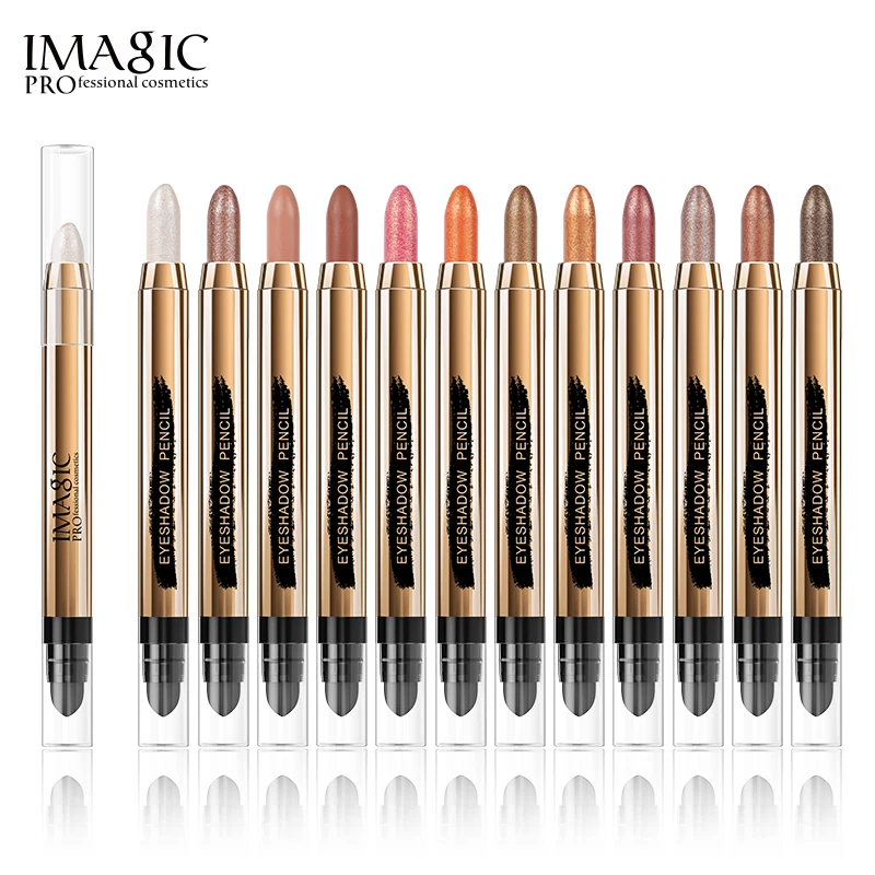 Eye Shadow Eyeshadow Stick Glitter Makeup Accessories 12-Color Eyeshadow Pencil Glitter Matte Highlighter Silkworm Blush Brighten Eye Makeup Natural Pigment Long Wear Cosmetic