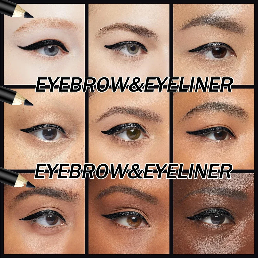 Waterproof Long Lasting Black Eyeliner Pencil Smudge Proof Set_voghion.com