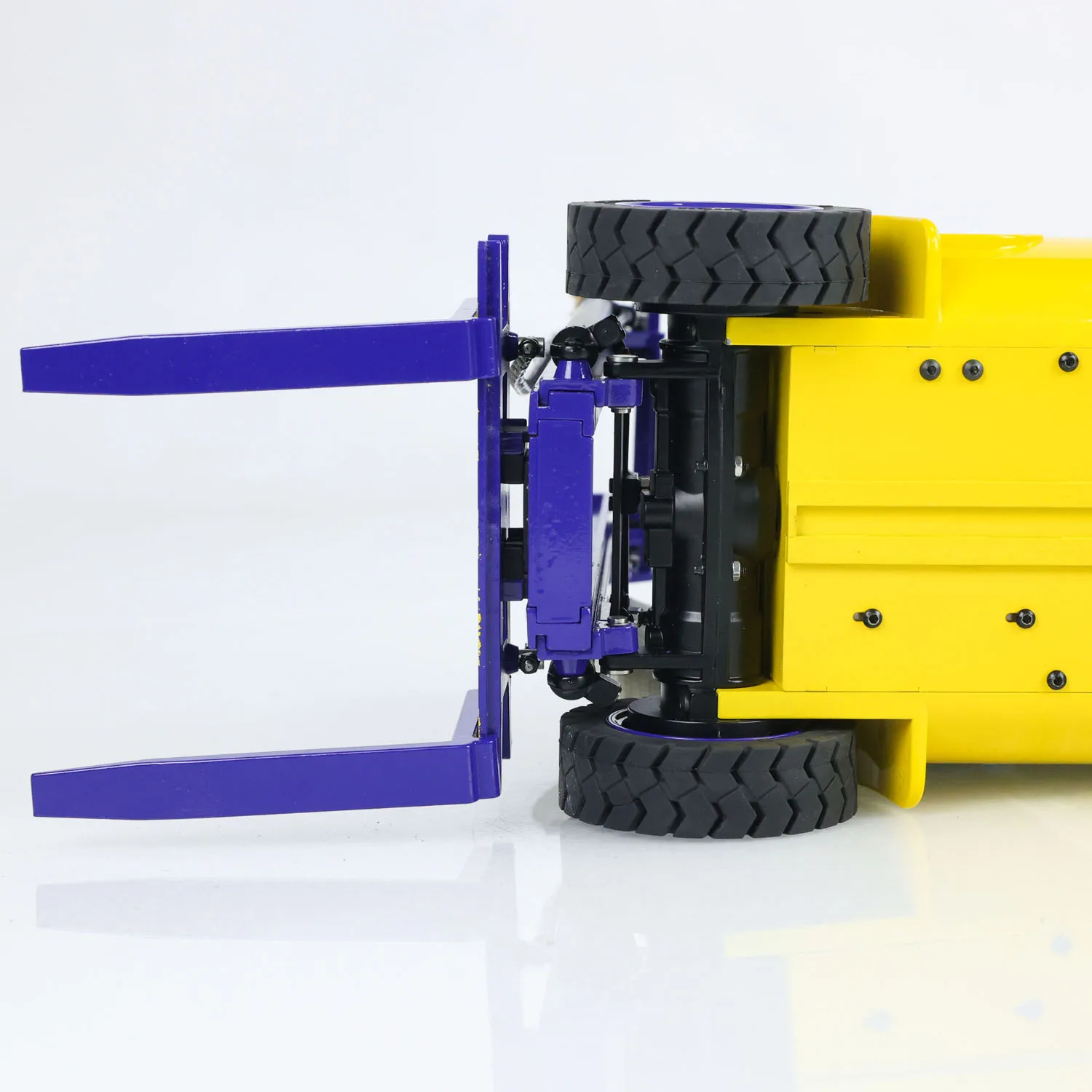 RTR 1/14 Scale RC Hydraulic Forklift Metal Wheeled Transfer DIY Painted Finished Car Folk Lift Truck Light Sound Toy Model 6