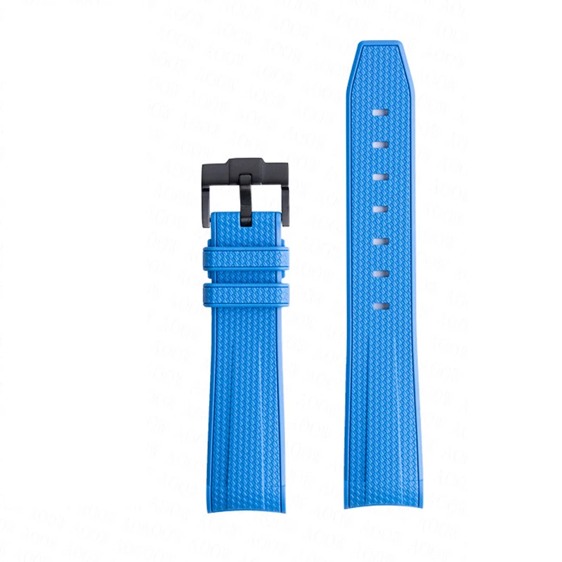 Premium 20mm Rubber Silicone Watch Band - Curved End Wrist Bracelet