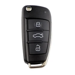 Premium Remote Car Key Shell Fob Cover Case - Sleek Design, Uncut Blade, 3 - Button Pad, No Logo (Key Case)