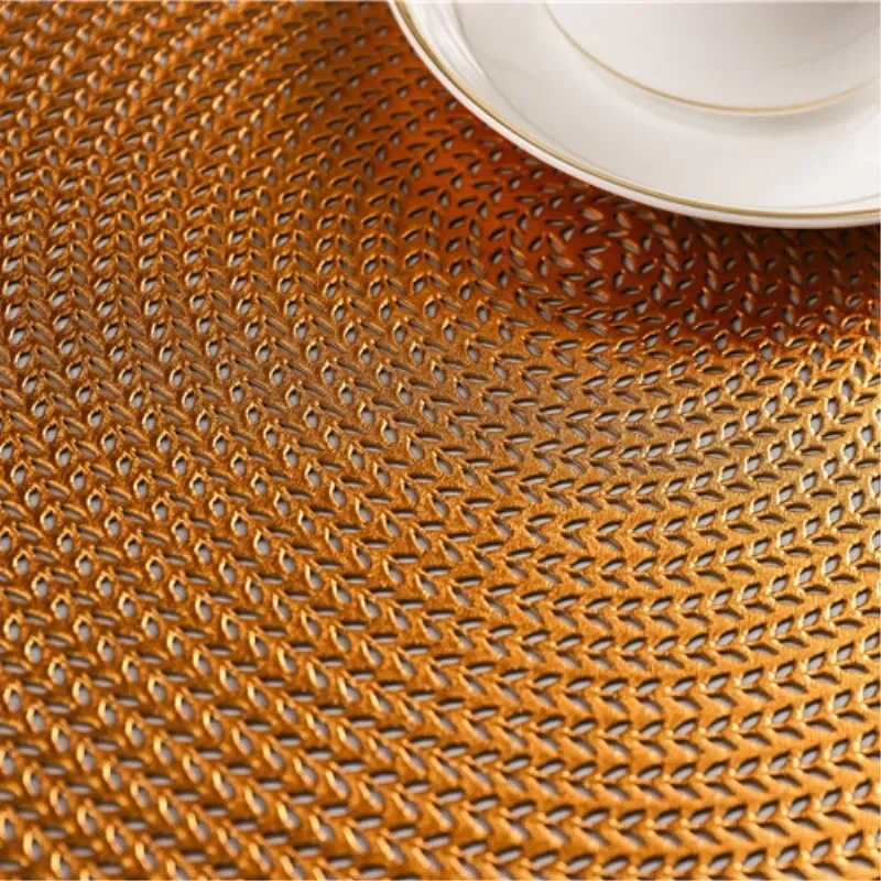 38CM Round PVC Placemat Kitchen Dining Table Mats Steak Pad Anti-scalding Insulation Pads  Nordic Hotel Restaurant Home Decor