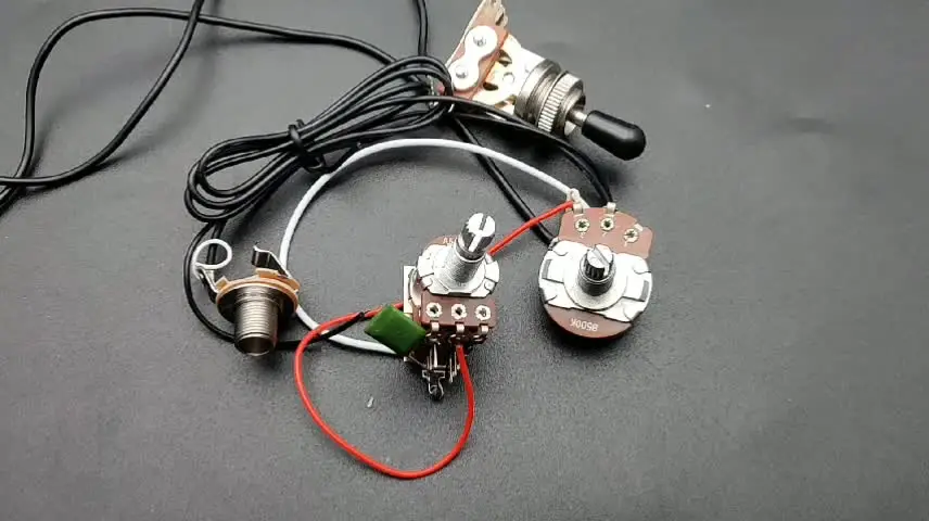 Kit Câblage Complet Guitare Les Paul / Epiphone - Pots A500K B500K, Interrupteur Toggle, Contrôle Volume & Tone