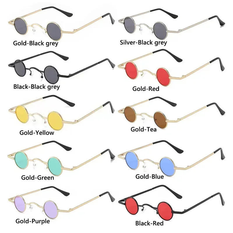 Metal Steampunk Sunglasses Men Women Fashion Round Glasses Brand Designer Vintage Sun Glasses High Quality