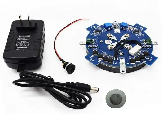 circuit analogique suspension magnétique avec lumières led et noyau dernière suspension