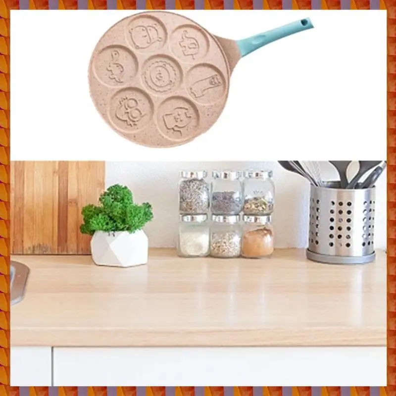Seven-hole Breakfast Frying Pan Animal Face Design Multi-function Wheel Pancake Pan Small Egg - View #5