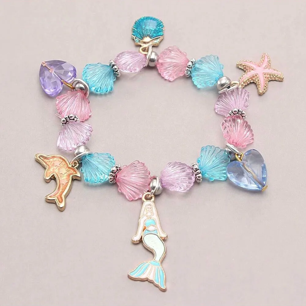 Collana da donna a forma di sirena, collana da donna con ciondolo di cristallo, regalo per ragazza, figlia, nipote, compleanno, Natale, regalo di laurea, Metallo