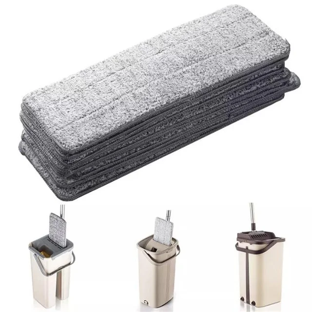 Mop Fejcsere 33X12Cm Újrafelhasználható Lapos Mopszövet Korall Mikroszálas Por Fejtisztító Betét Konyhához, Otthon, Fürdőszoba 행주