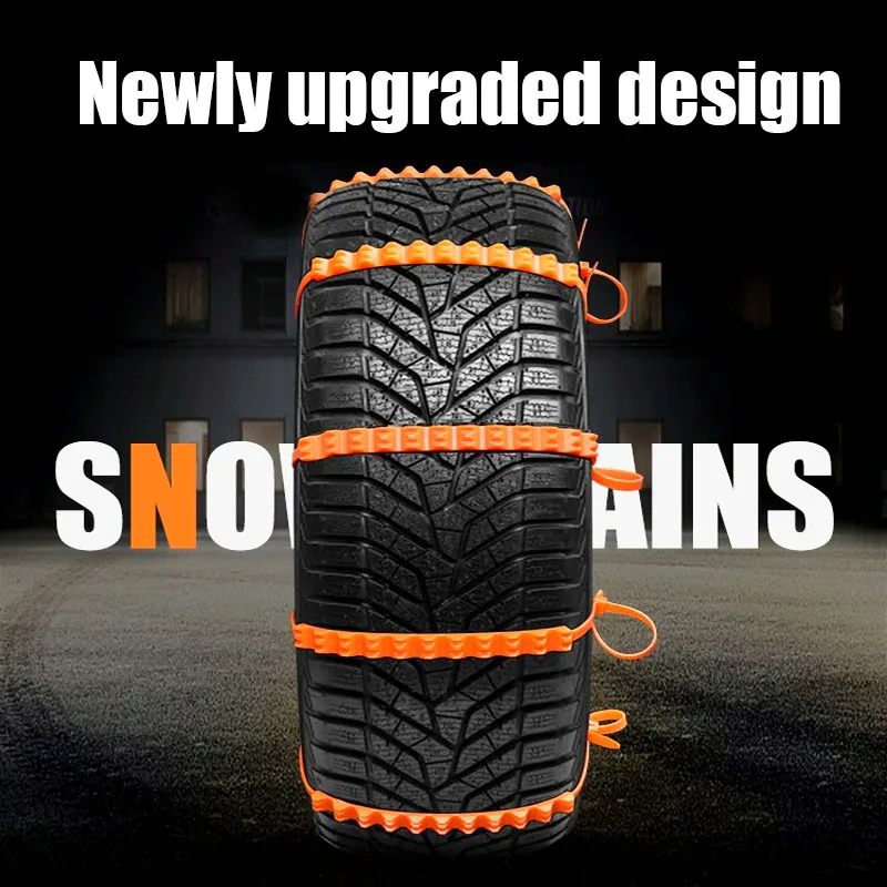 10pcs Large Car Tyre Snow Chains Anti-skid Winter Outdoor Car Tire Wheel Chain Emergency Double Grooves Anti Slip Accessorie