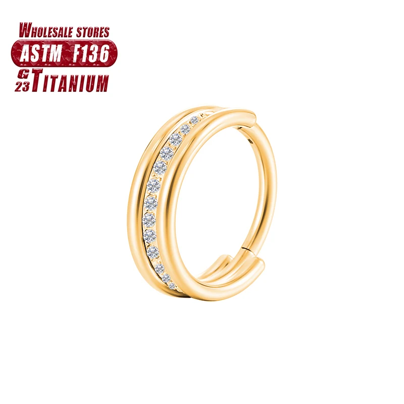 F136 Titan-Nasenring, Implantatqualität, aufklappbare, nahtlose Ohrringe, Clicker-Creolenring für Knorpel, Helix, Rook, Septum, Daith, Tragus – Detail 15