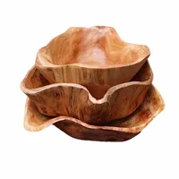 Handmade Natural Wood Fruit Tray, Wooden Bowl, Irregular Snack, Sushi Bread, Dessert, Candy Plate, Salad Trays, Home Decoration 1