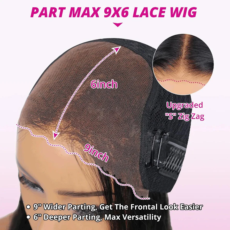 Tinashe Part Max 9&times;6 Glueless Wig HD Lace Bleached Knots Pre Plucked Human Hair Wigs Put on & Go Short Kiny Curly Bob Wig