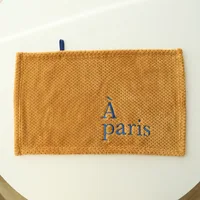 INS Texture Square Towel Quick Dry Letter Embroidery Hand Towel Soft Water Absorption Hand Towel for Kitchen Bathroom zakdoek 6